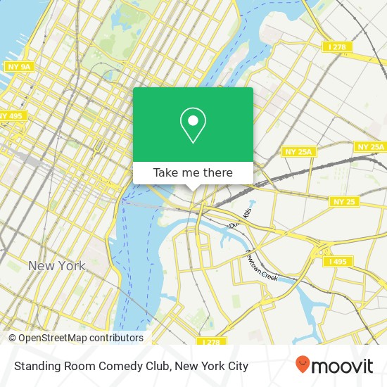 Mapa de Standing Room Comedy Club