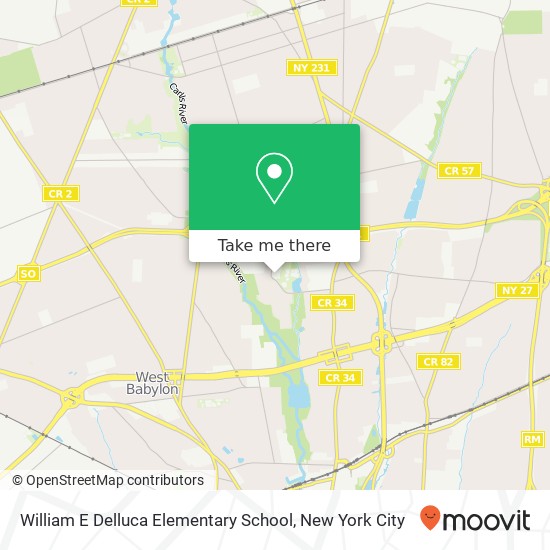 William E Delluca Elementary School map