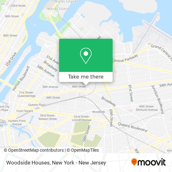 Mapa de Woodside Houses