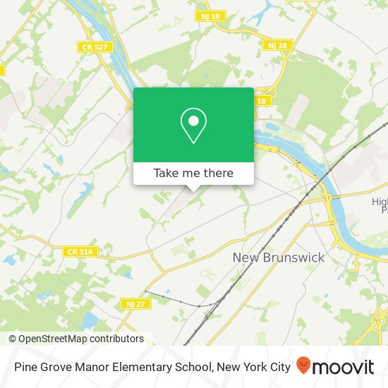 Pine Grove Manor Elementary School map