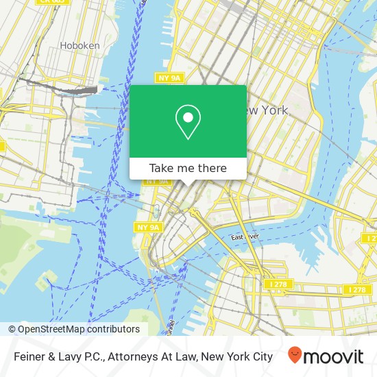 Mapa de Feiner & Lavy P.C., Attorneys At Law