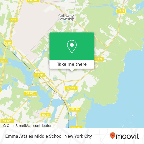 Emma Attales Middle School map