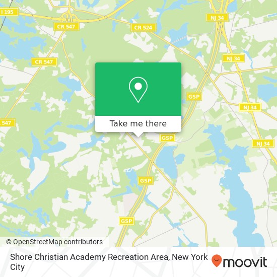 Mapa de Shore Christian Academy Recreation Area