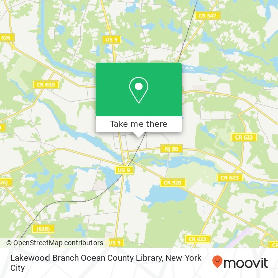Lakewood Branch Ocean County Library map