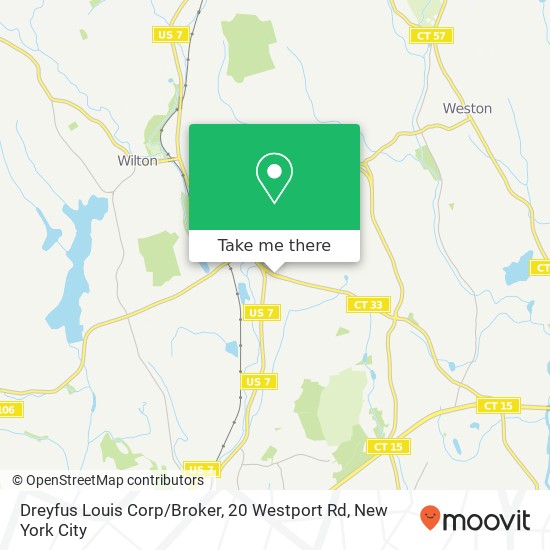Mapa de Dreyfus Louis Corp / Broker, 20 Westport Rd