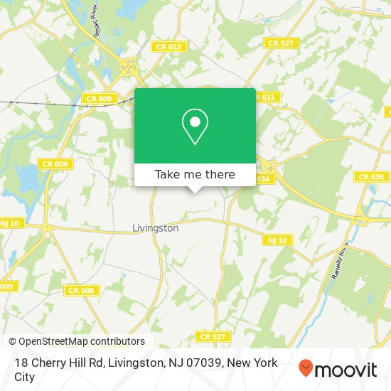 18 Cherry Hill Rd, Livingston, NJ 07039 map