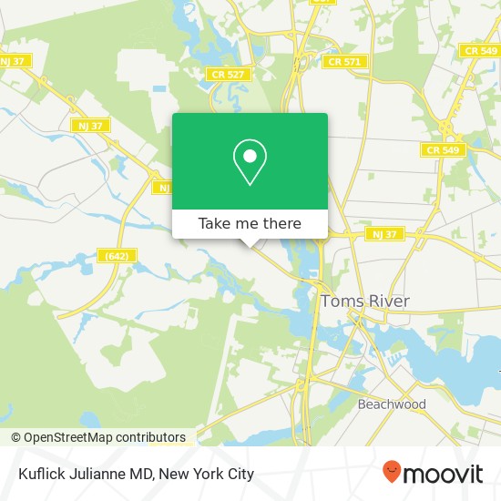 Kuflick Julianne MD, 453 Lakehurst Rd map