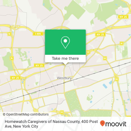 Mapa de Homewatch Caregivers of Nassau County, 400 Post Ave