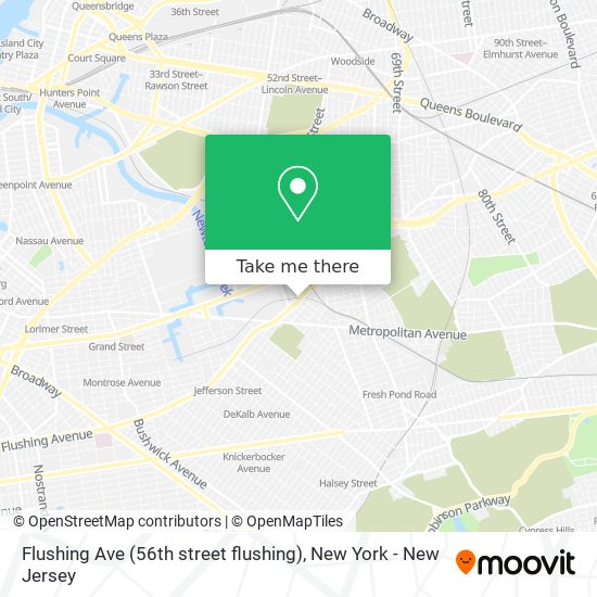 Flushing Ave (56th street flushing) map