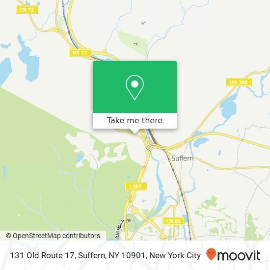 131 Old Route 17, Suffern, NY 10901 map