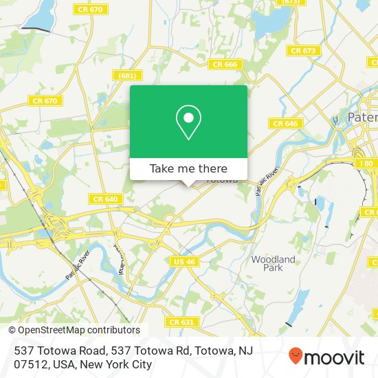 537 Totowa Road, 537 Totowa Rd, Totowa, NJ 07512, USA map