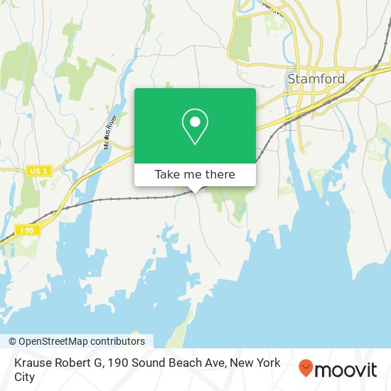 Krause Robert G, 190 Sound Beach Ave map