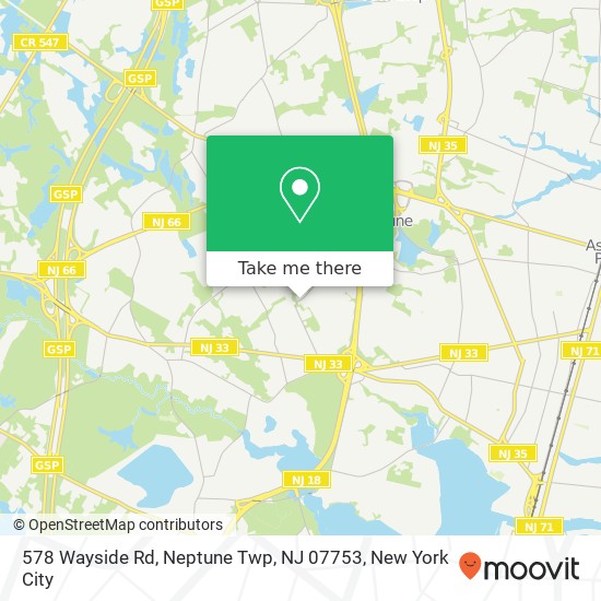 578 Wayside Rd, Neptune Twp, NJ 07753 map