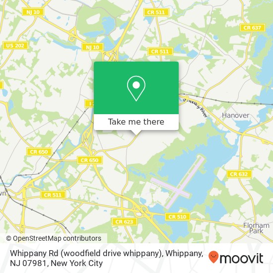 Whippany Rd (woodfield drive whippany), Whippany, NJ 07981 map