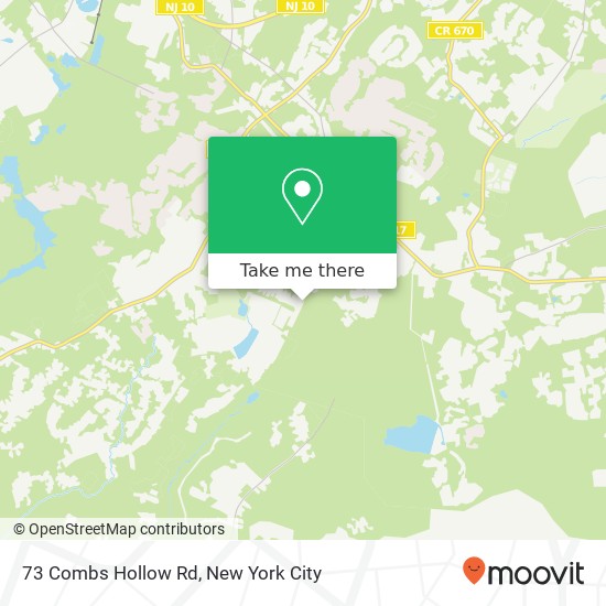 Mapa de 73 Combs Hollow Rd, Randolph, NJ 07869