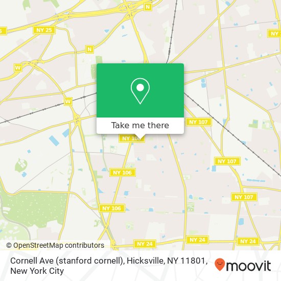 Cornell Ave (stanford cornell), Hicksville, NY 11801 map