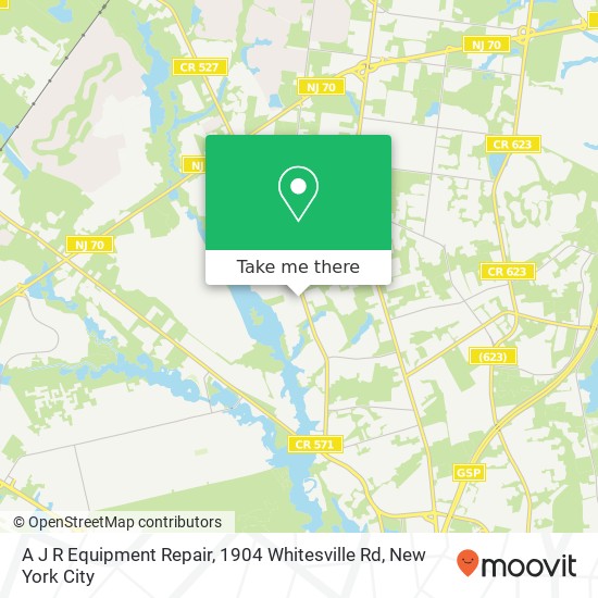 A J R Equipment Repair, 1904 Whitesville Rd map