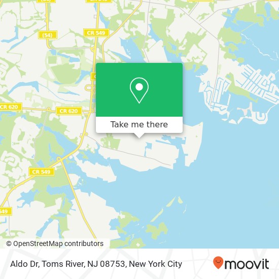 Mapa de Aldo Dr, Toms River, NJ 08753