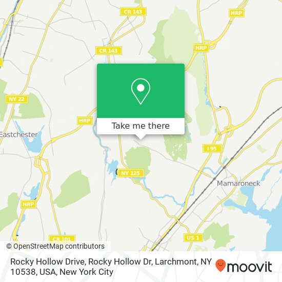 Rocky Hollow Drive, Rocky Hollow Dr, Larchmont, NY 10538, USA map