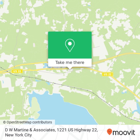 D W Martine & Associates, 1221 US Highway 22 map