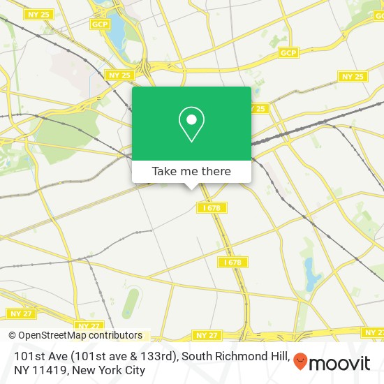 101st Ave (101st ave & 133rd), South Richmond Hill, NY 11419 map