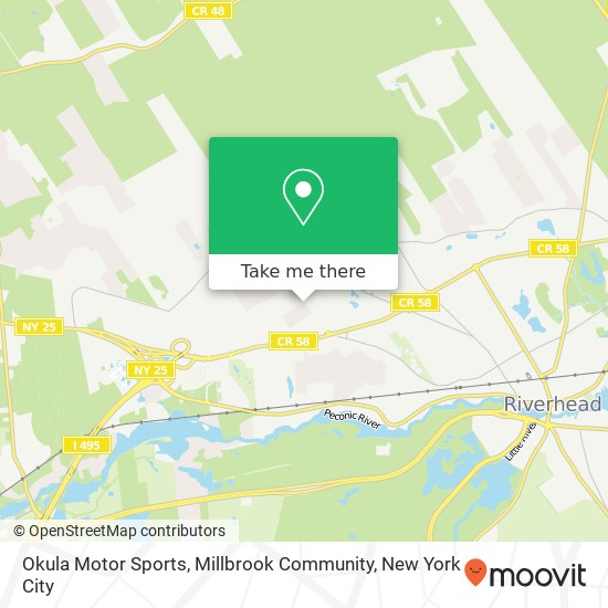 Okula Motor Sports, Millbrook Community map