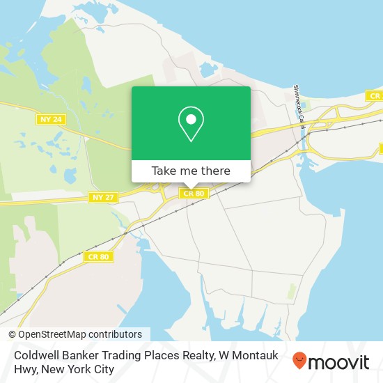 Coldwell Banker Trading Places Realty, W Montauk Hwy map