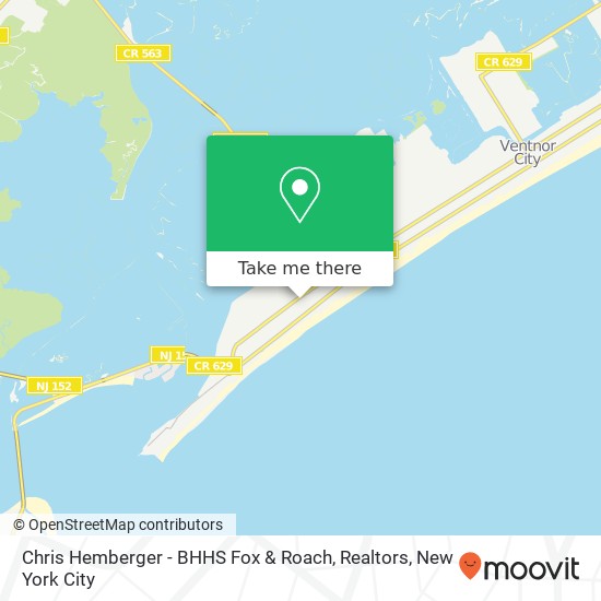 Mapa de Chris Hemberger - BHHS Fox & Roach, Realtors, 9218 Ventnor Ave