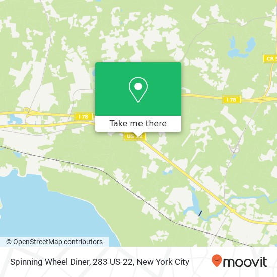 Mapa de Spinning Wheel Diner, 283 US-22