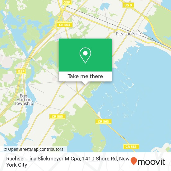 Mapa de Ruchser Tina Slickmeyer M Cpa, 1410 Shore Rd