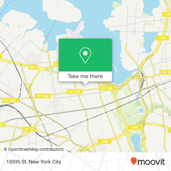 Mapa de 100th St, East Elmhurst, NY 11369