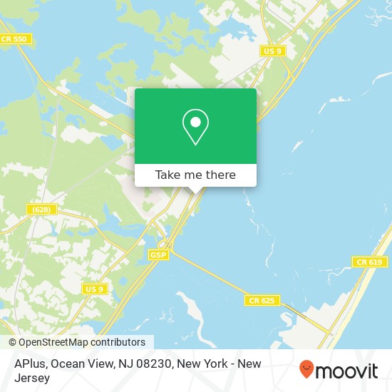 Mapa de APlus, Ocean View, NJ 08230