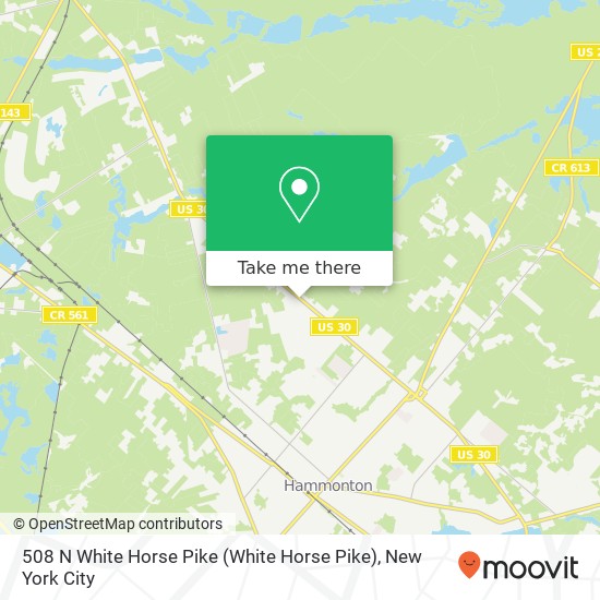 508 N White Horse Pike (White Horse Pike), Hammonton, NJ 08037 map