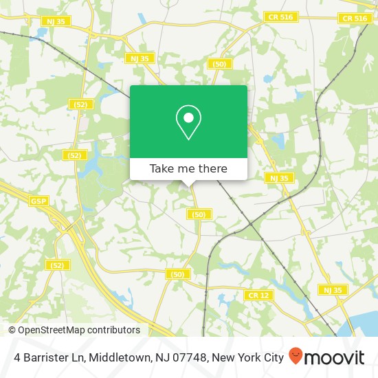 Mapa de 4 Barrister Ln, Middletown, NJ 07748