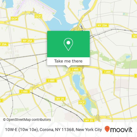 Mapa de 10W-E (10w 10e), Corona, NY 11368