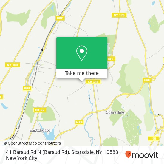 Mapa de 41 Baraud Rd N (Baraud Rd), Scarsdale, NY 10583