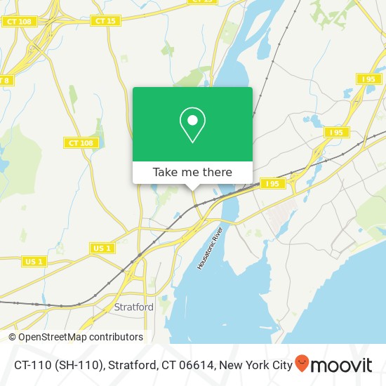Mapa de CT-110 (SH-110), Stratford, CT 06614