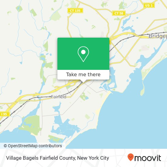 Mapa de Village Bagels Fairfield County, 873 Post Rd