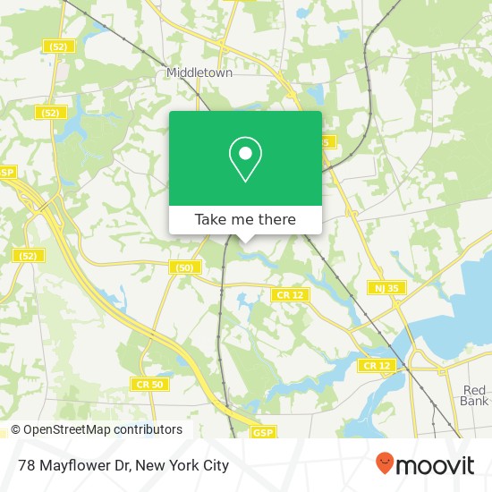 78 Mayflower Dr, Red Bank, NJ 07701 map