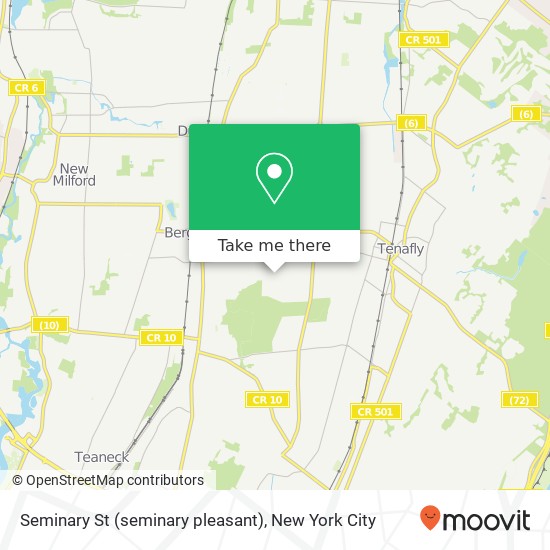 Mapa de Seminary St (seminary pleasant), Bergenfield, NJ 07621