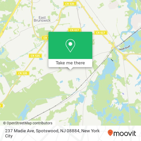 Mapa de 237 Madie Ave, Spotswood, NJ 08884