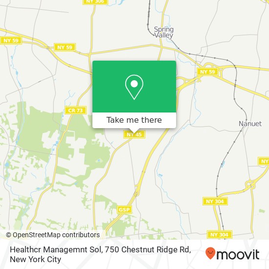 Mapa de Healthcr Managemnt Sol, 750 Chestnut Ridge Rd