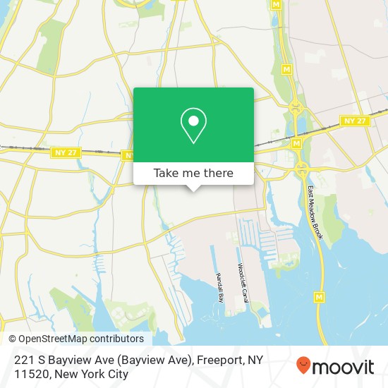 Mapa de 221 S Bayview Ave (Bayview Ave), Freeport, NY 11520