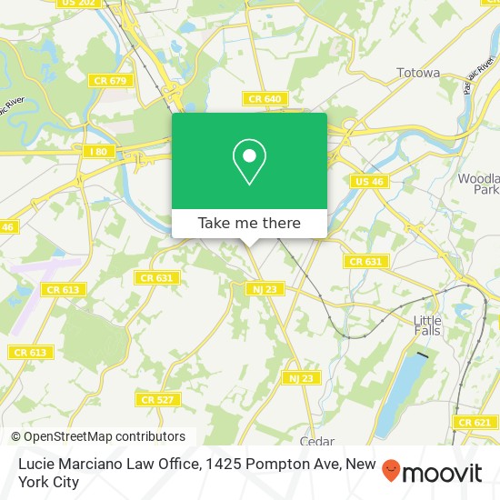 Mapa de Lucie Marciano Law Office, 1425 Pompton Ave