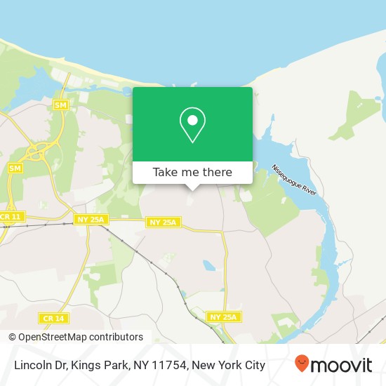Mapa de Lincoln Dr, Kings Park, NY 11754