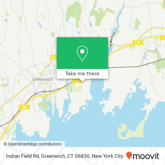 Mapa de Indian Field Rd, Greenwich, CT 06830