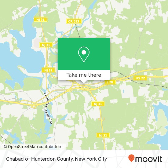 Mapa de Chabad of Hunterdon County, 90 Beaver Ave