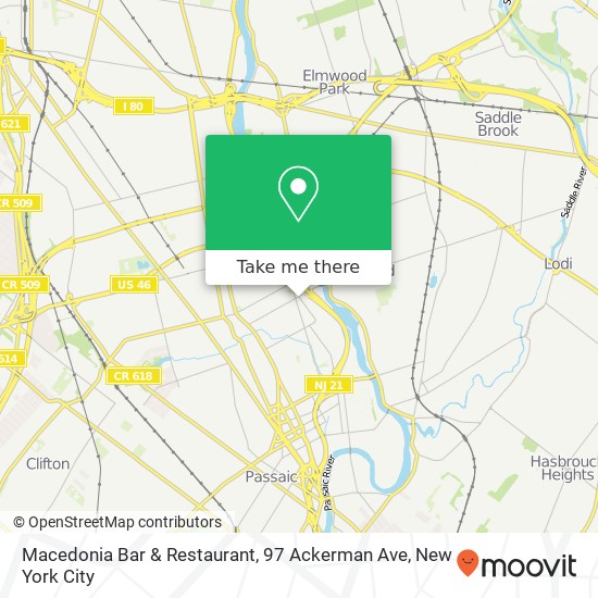 Mapa de Macedonia Bar & Restaurant, 97 Ackerman Ave