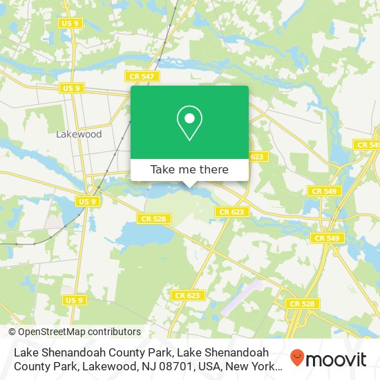 Lake Shenandoah County Park, Lake Shenandoah County Park, Lakewood, NJ 08701, USA map