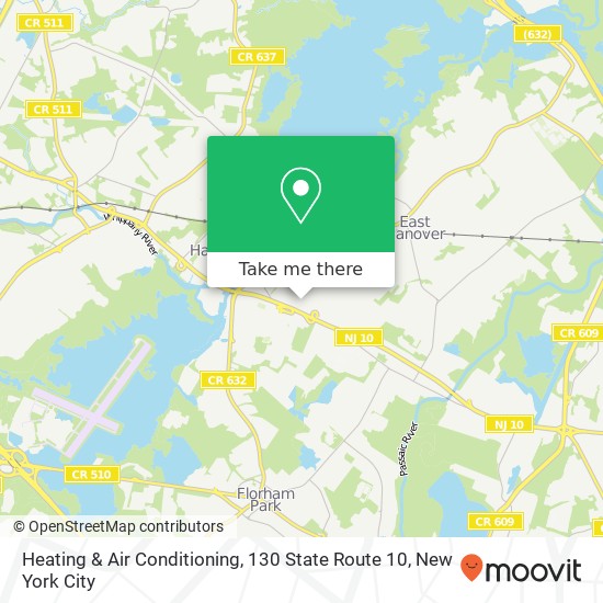 Mapa de Heating & Air Conditioning, 130 State Route 10